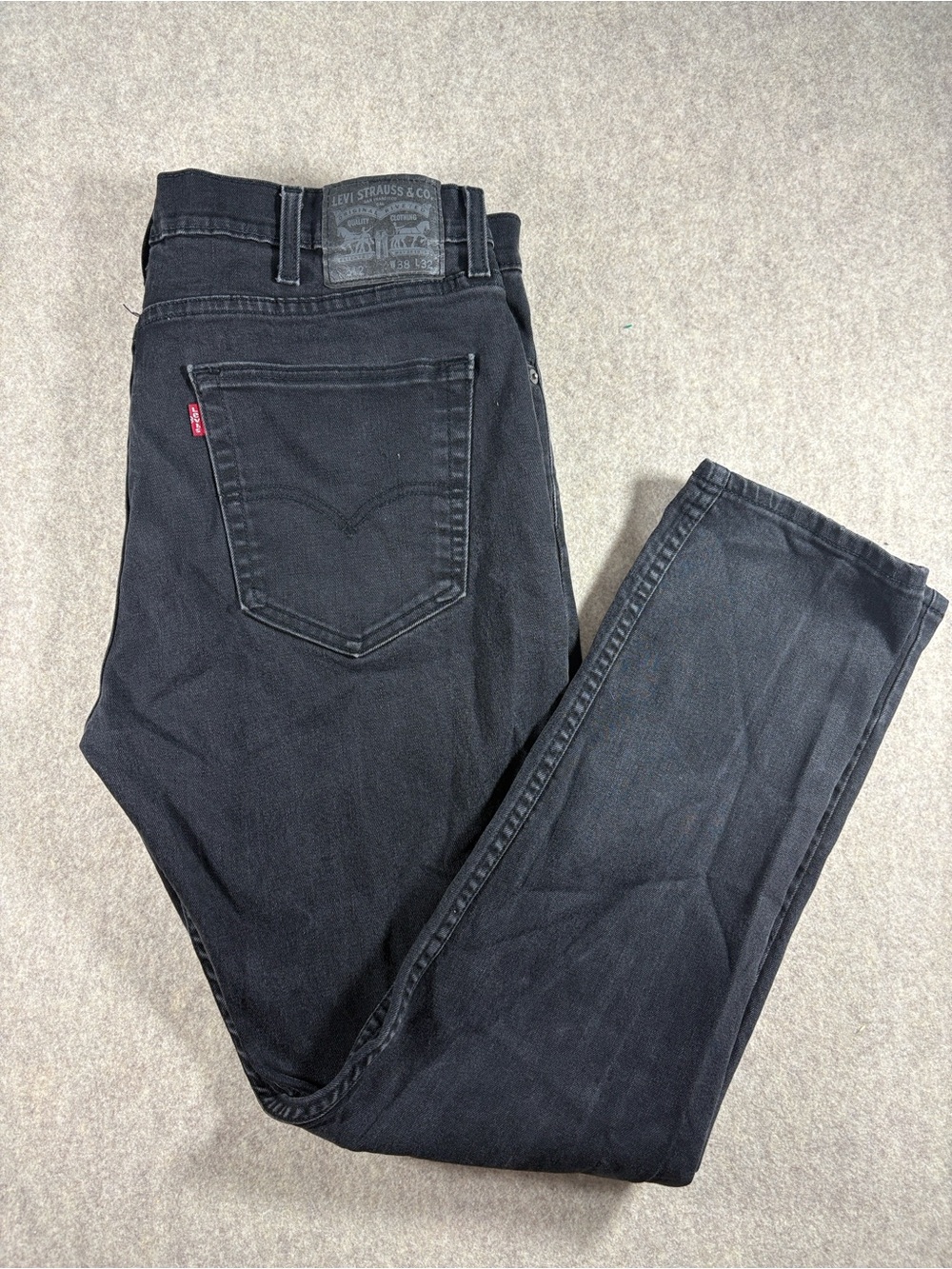 Levi’s 512 Slim Taper Men’s Jeans Washed Black 38x32 EUC